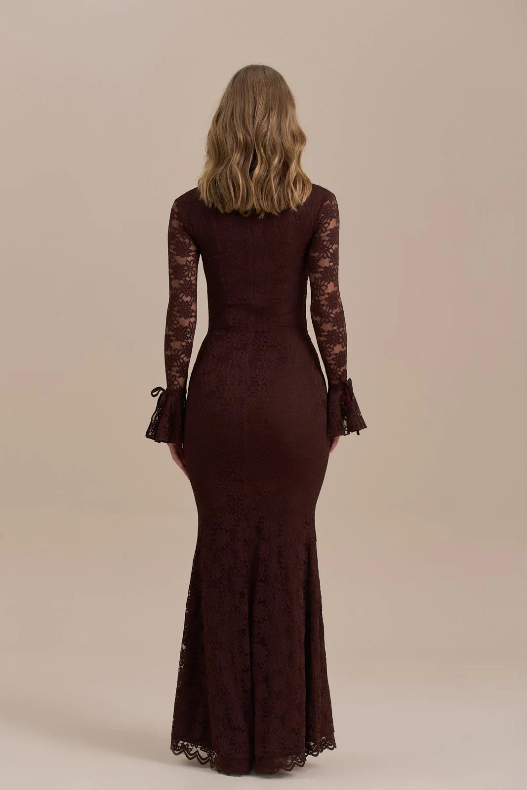 Maxi havfruekjole i blonder